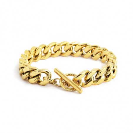 Bracciale Donna Marlù 12BR0026G-L Catena Grumetta in Acciaio Colore Oro Giallo