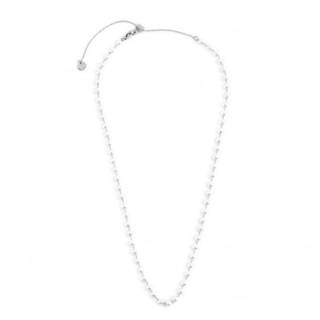 Collana di perle Marlù 2CA0033-W in acciaio, con perline di diametro 4.30 mm
