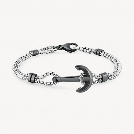 Bracciale Uomo Brosway Poseidon BPN15 in Acciaio Silver con Ancora