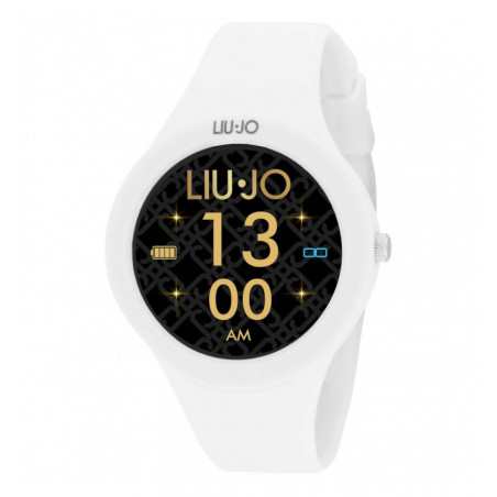 Orologio Donna Smartwatch Liujo Luxury Voice Paint SWLJ120 Cinturino Silicone Bianco