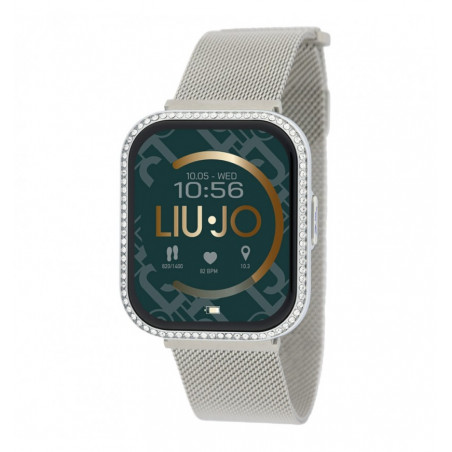 Orologio Smartwatch Unisex Liujo SWLJ097 in Acciaio SIlver Cinturino Maglia Milano